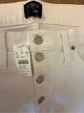 JCREW White Denim Straight Leg Pants